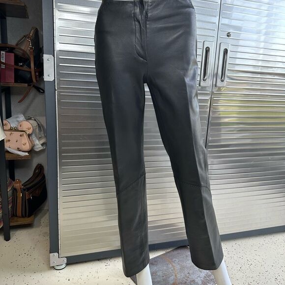 Versus by Versace Leather Slim Pants 24/38 Made in Italy XS - Picture 3 of 15